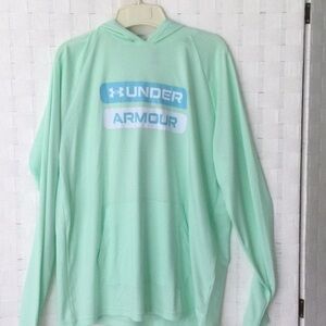 Under Armour Hoodie long sleeve shirt size L sleeves long color light green #612